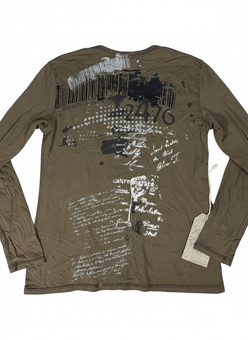 Brown Pollution Long Sleeve Shirt