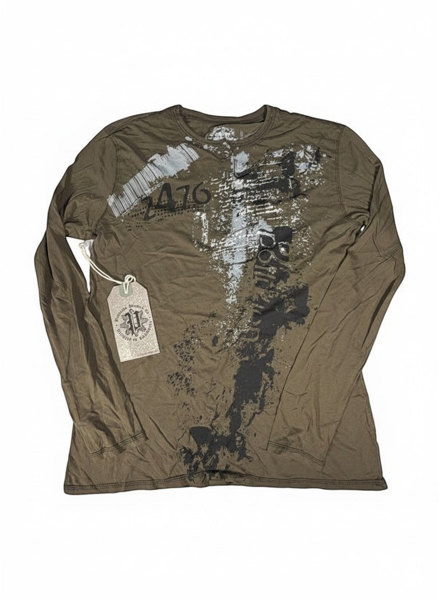 Brown Pollution Long Sleeve Shirt