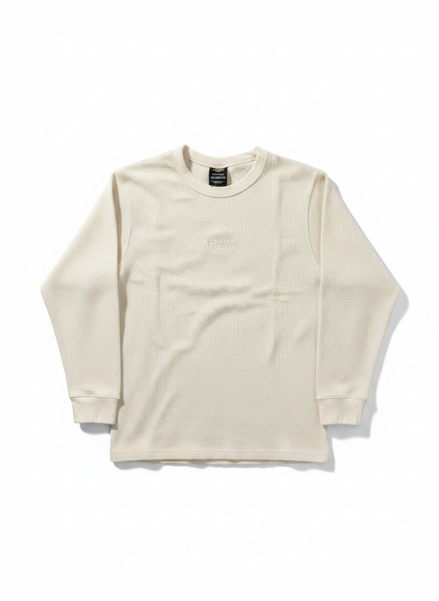 Dickies White Waffle Thermal Long Sleeve Shirt