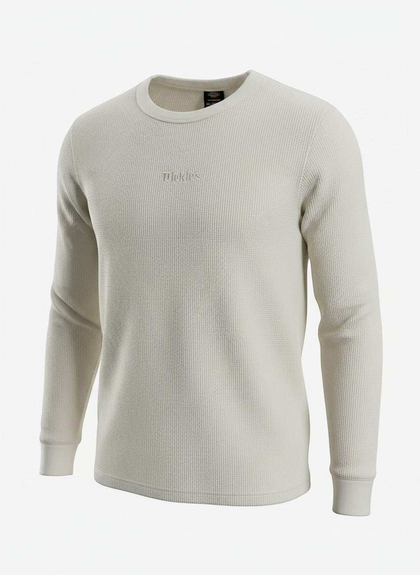 Dickies White Waffle Thermal Long Sleeve Shirt