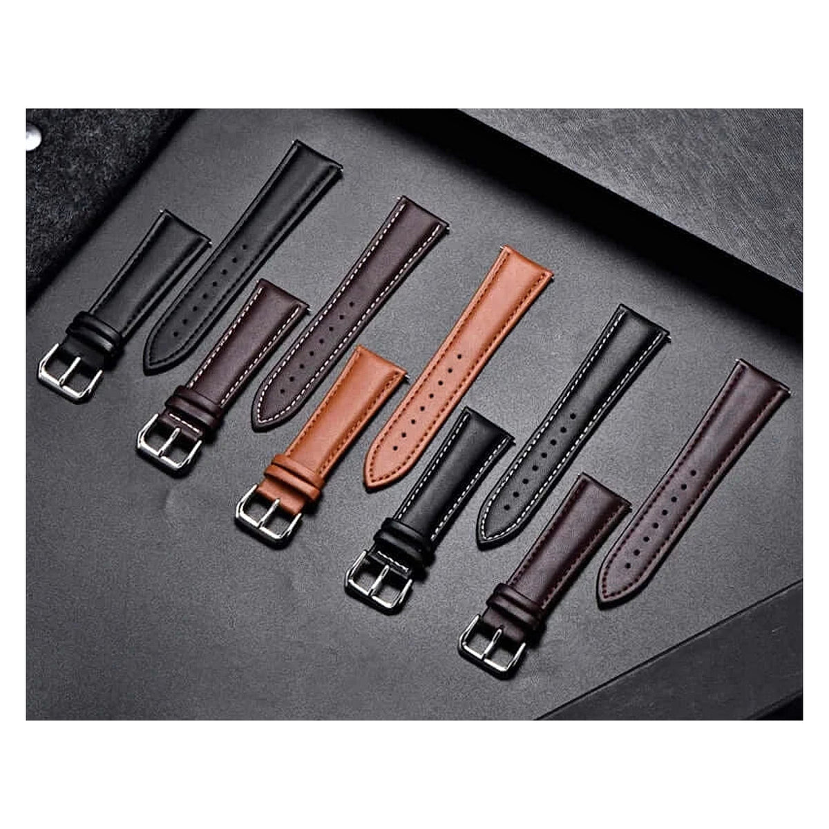 TicWatch Pro 5, Pro 3 & E3 Classic Calfskin Band, Stitching Choices