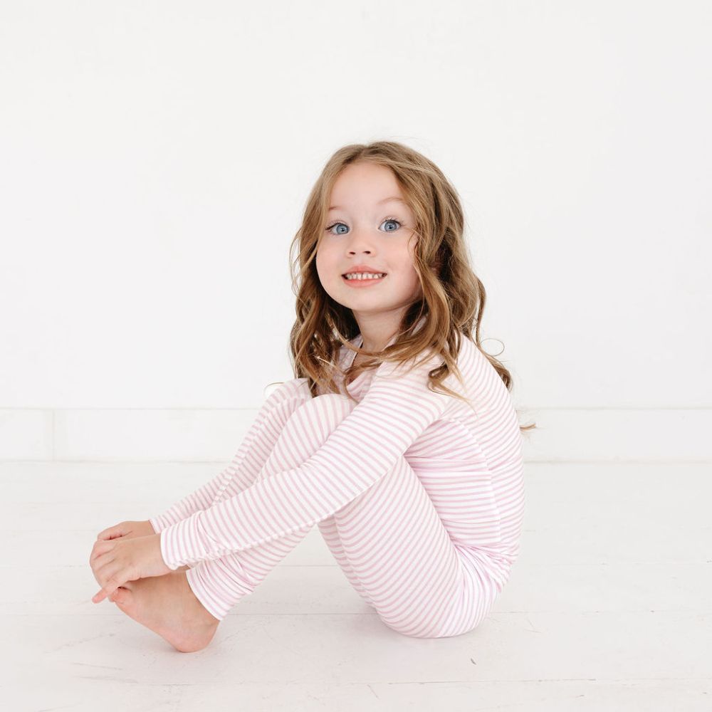 Ballet Stripe Bamboo Toddler Pajama Set