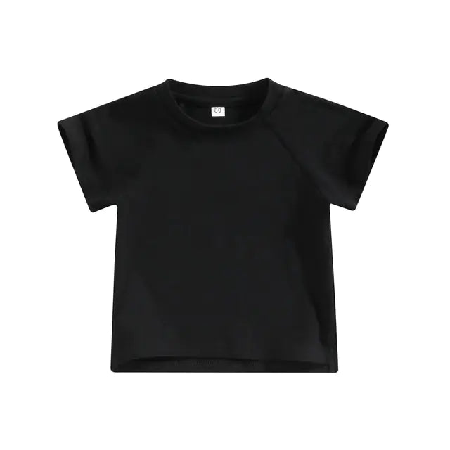 Toddler Kids Baby Girls Boys Summer Casual Tops - # BOAA11510016