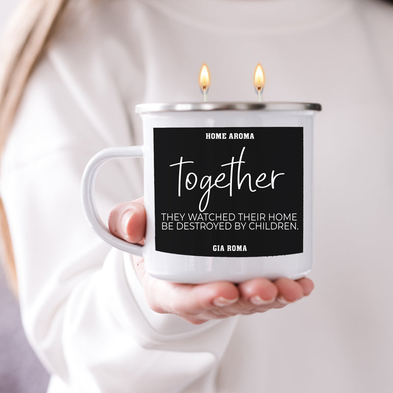 16oz Reusable Metal Candle Mug Scented Candle With Custom Label Color Option