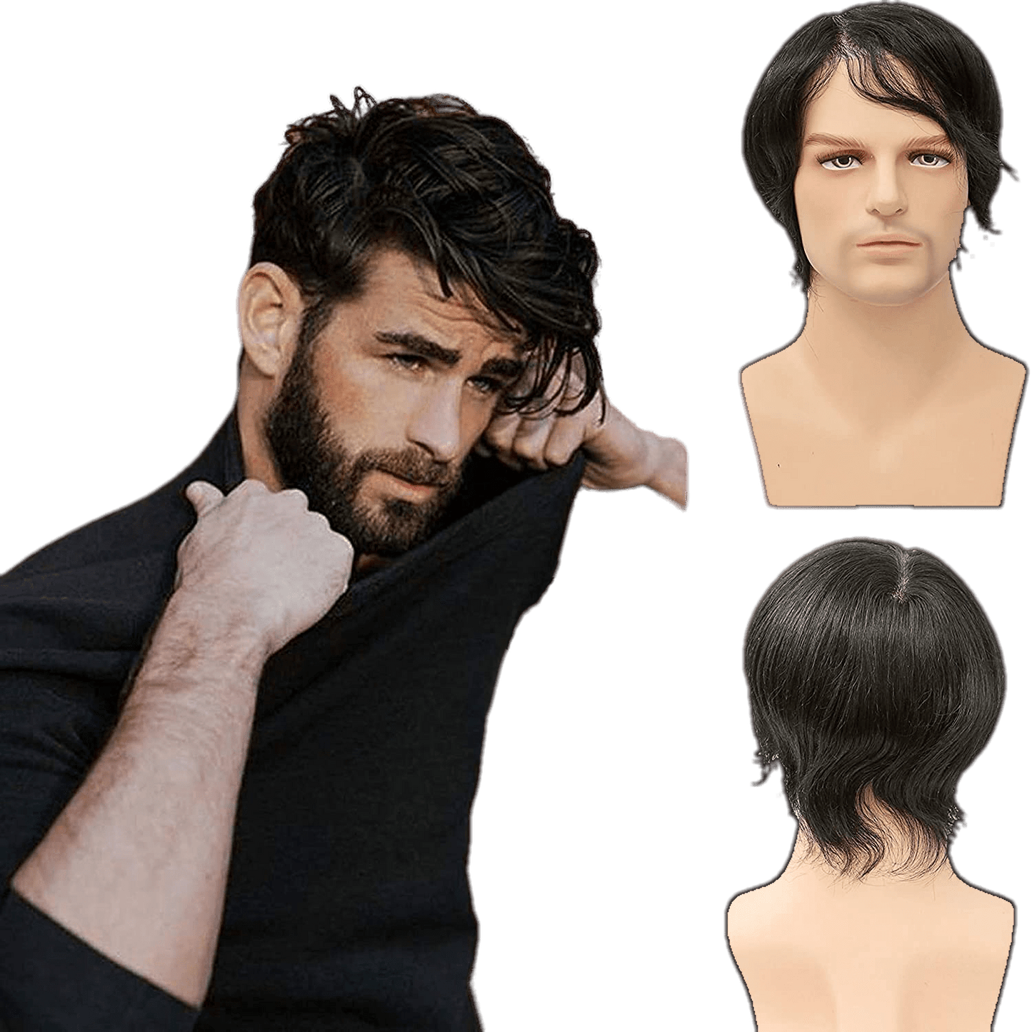 VIP Extensions Full Lace Toupee 100% Human Hair Hairpiece