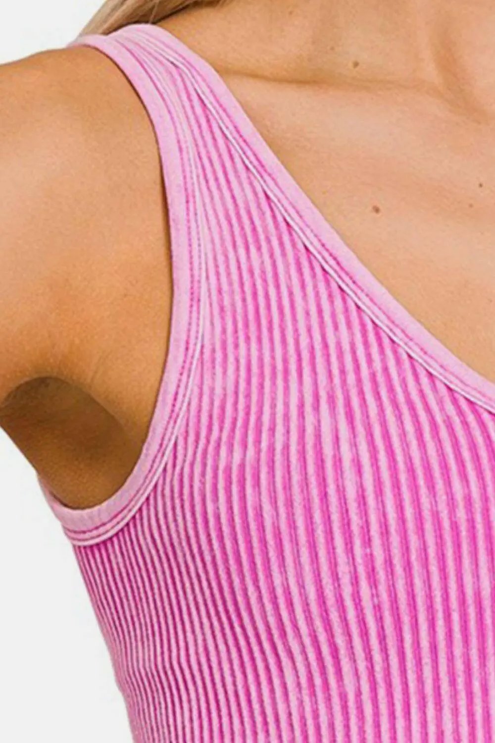 Camiseta de tirantes acanalada Trendsi - Sin mangas informal esencial