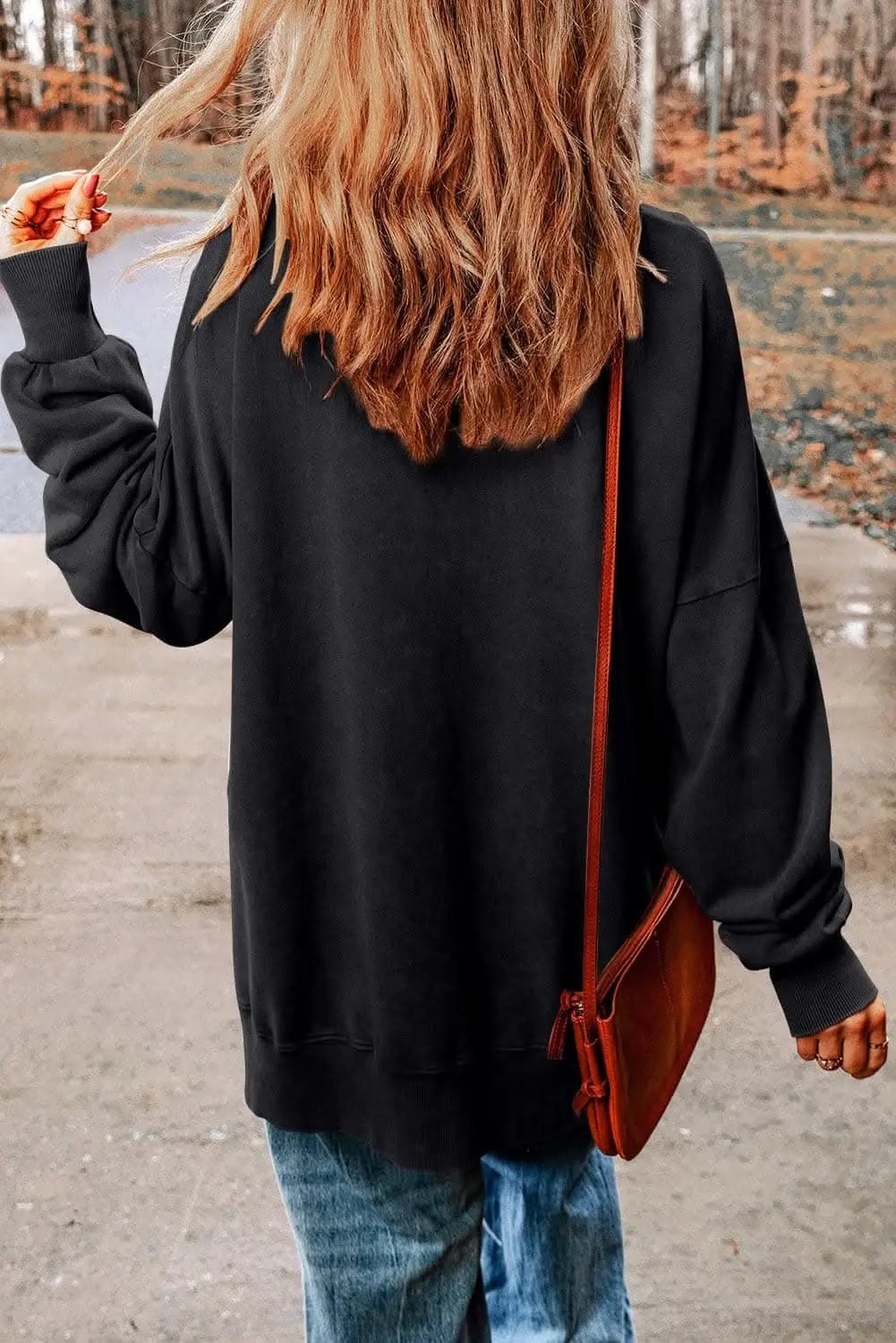 T-Shirts Trendsi Sequin pumpkin oversized sweatshirt - Premium Quality