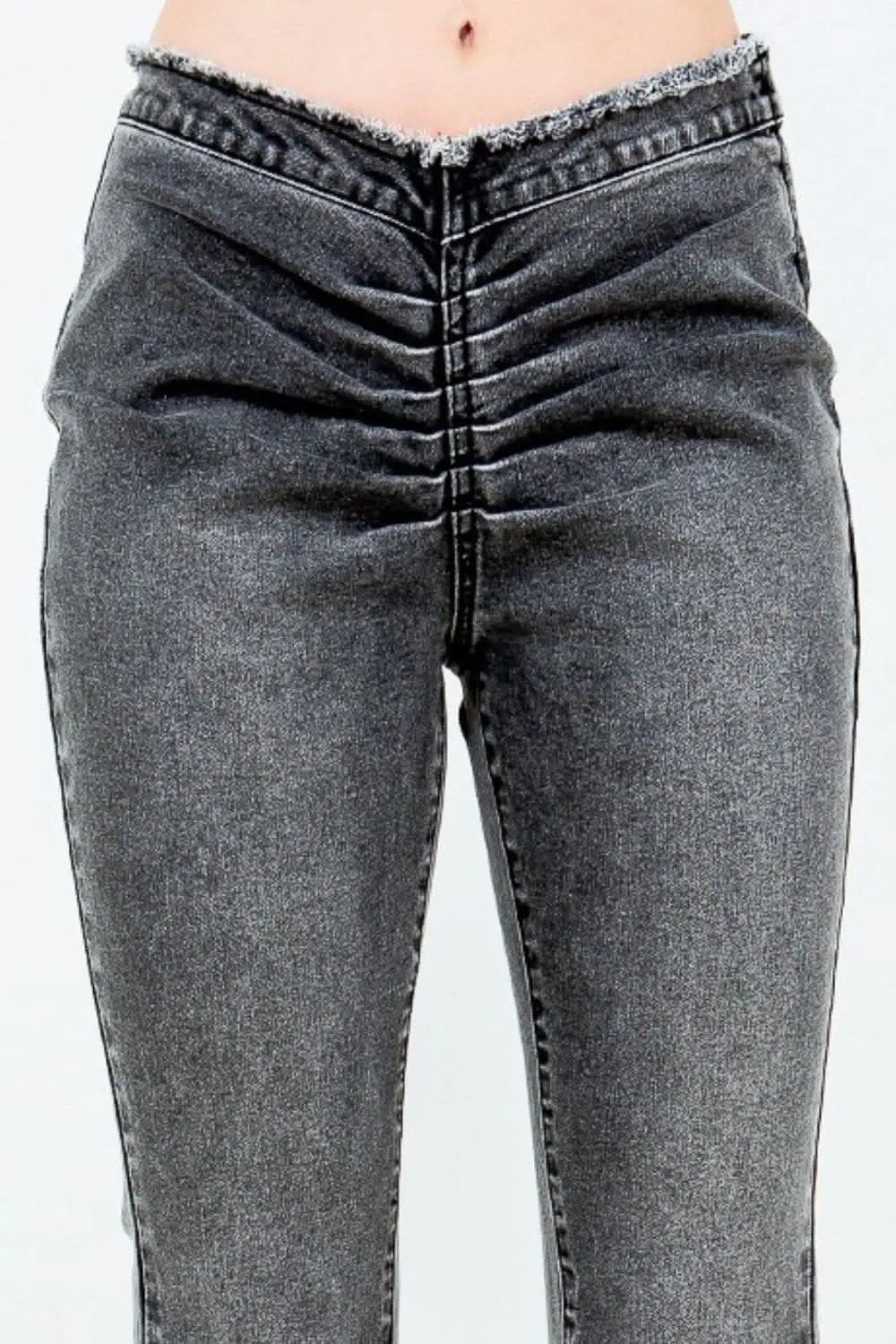 Trendsi Premium Chic v-cut ruched flare pants