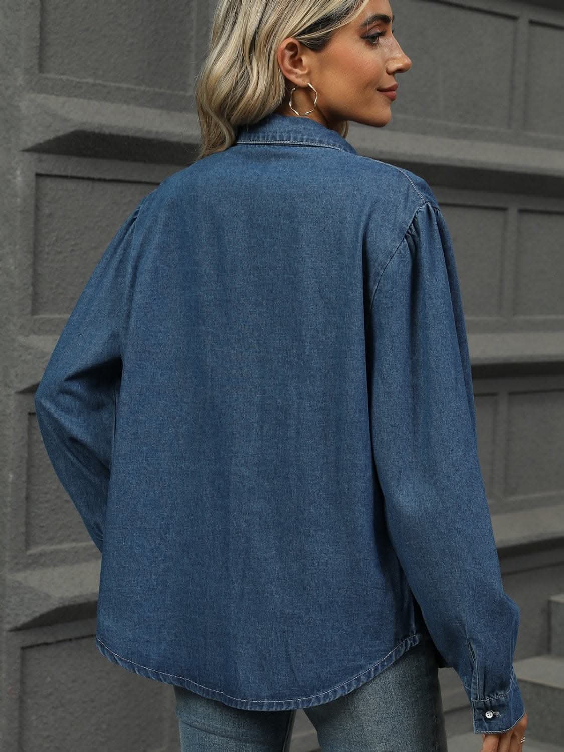 Jeans & Denim Trendsi Premium Classic denim button-down shirt