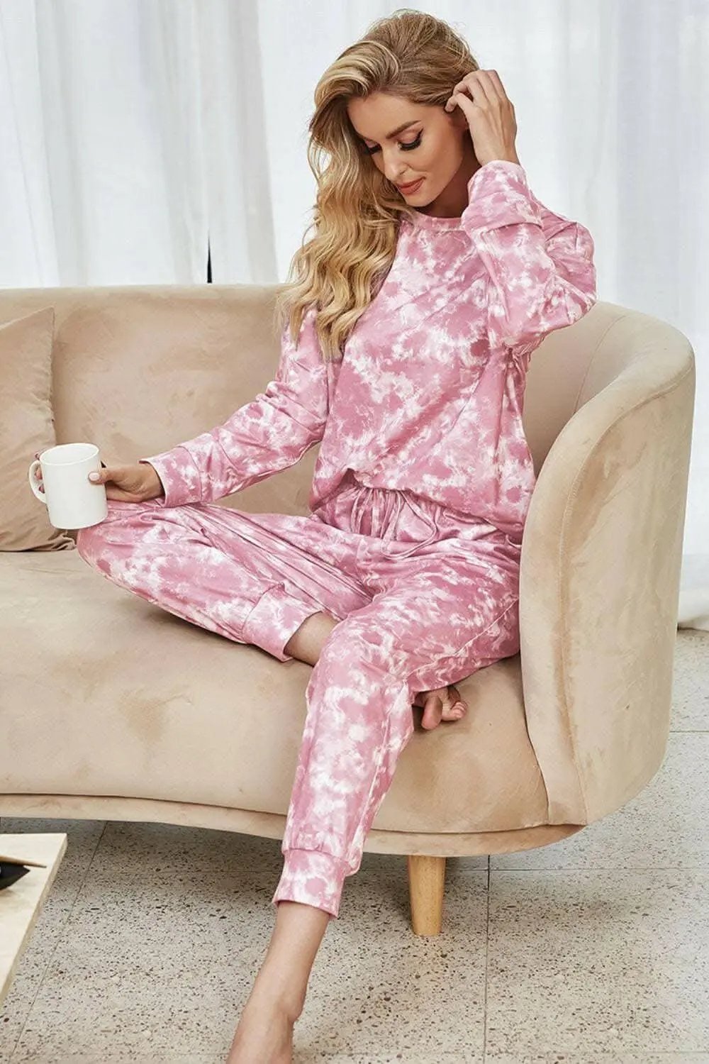Trendsi Tie-Dye Lounge Set - Comfy Relaxed Fit