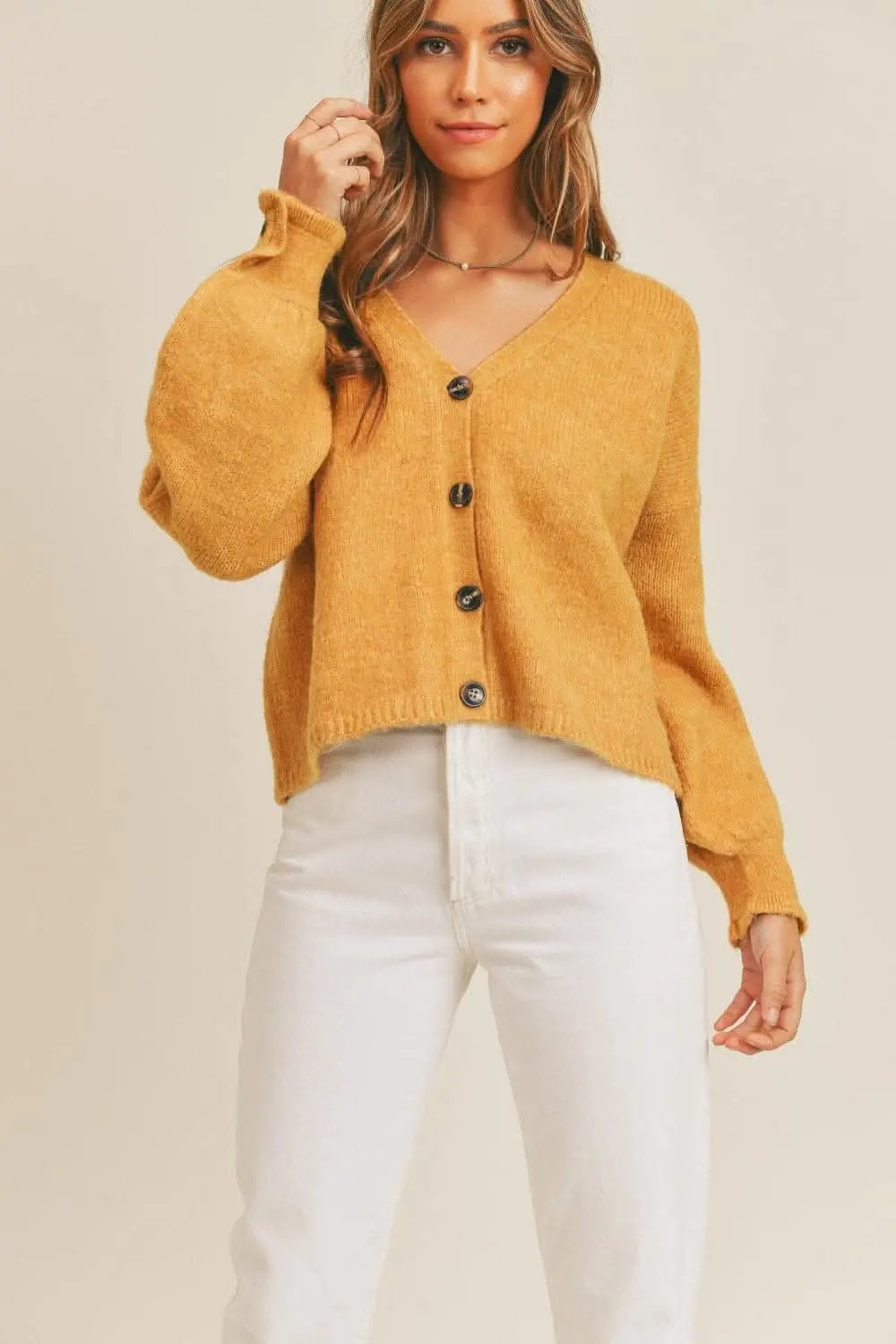 Trendsi Women's Cardigan Long Sleeve Open Front Knit — Soft Layering Sweater
