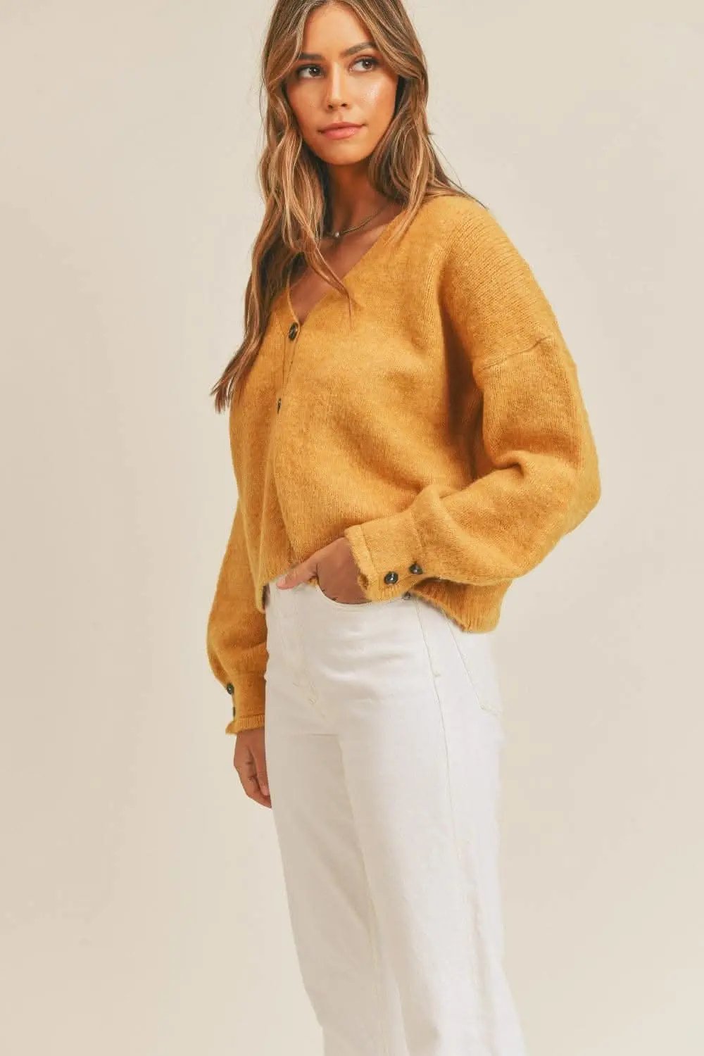 Trendsi Women's Cardigan Long Sleeve Open Front Knit — Soft Layering Sweater