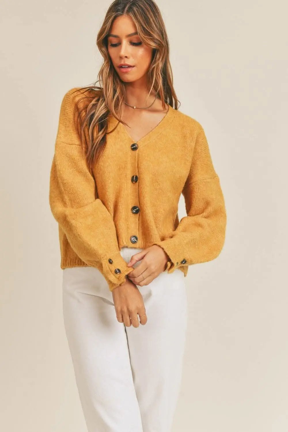 Trendsi Women's Cardigan Long Sleeve Open Front Knit — Soft Layering Sweater