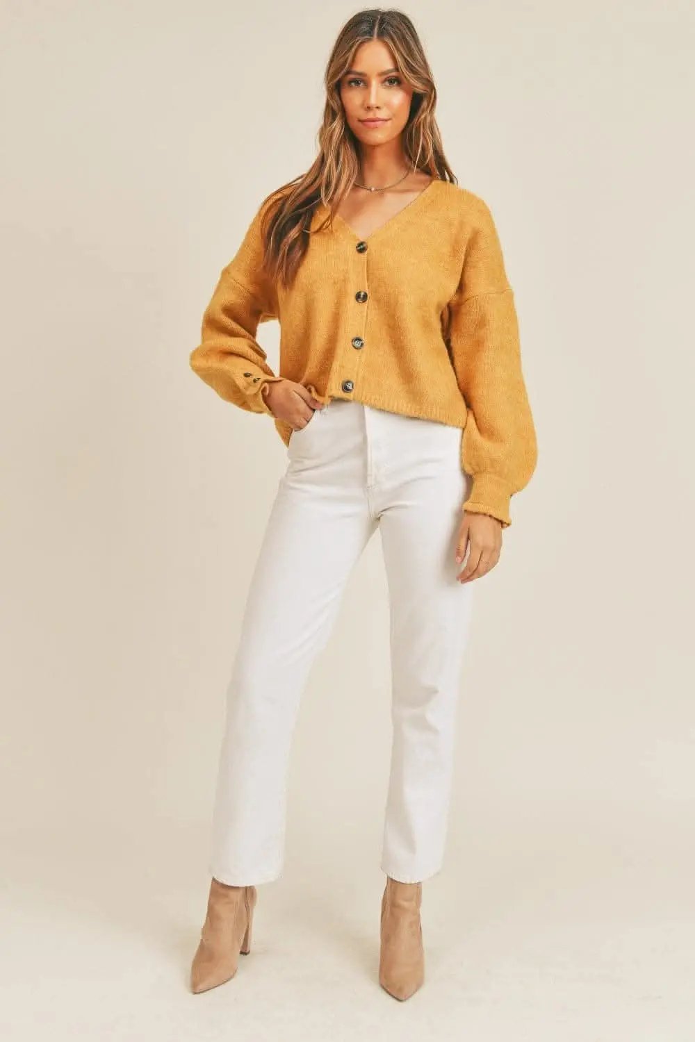 Trendsi Women's Cardigan Long Sleeve Open Front Knit — Soft Layering Sweater