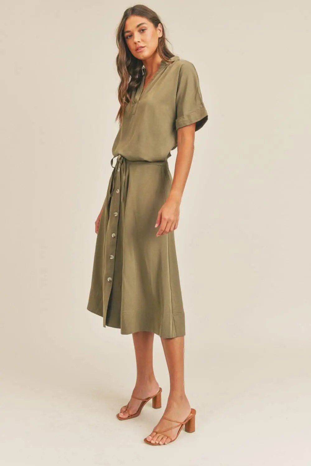 Trendsi Chic Midi Skirt Set Women's Day-to-Night Outfit Two-Piece Elegant Style