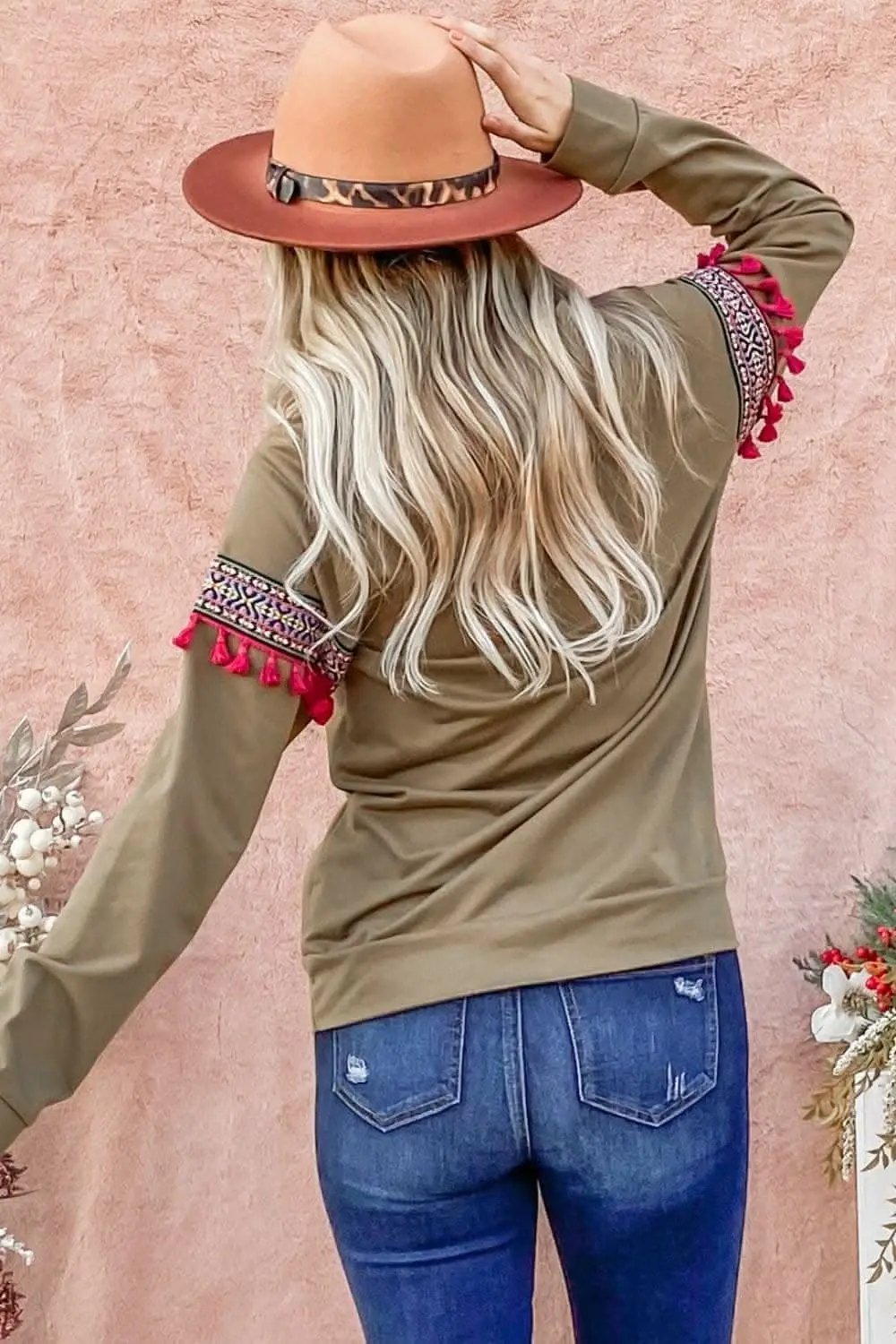 Women's Blouse - Lightweight Tassel - Boho Ethnic Style