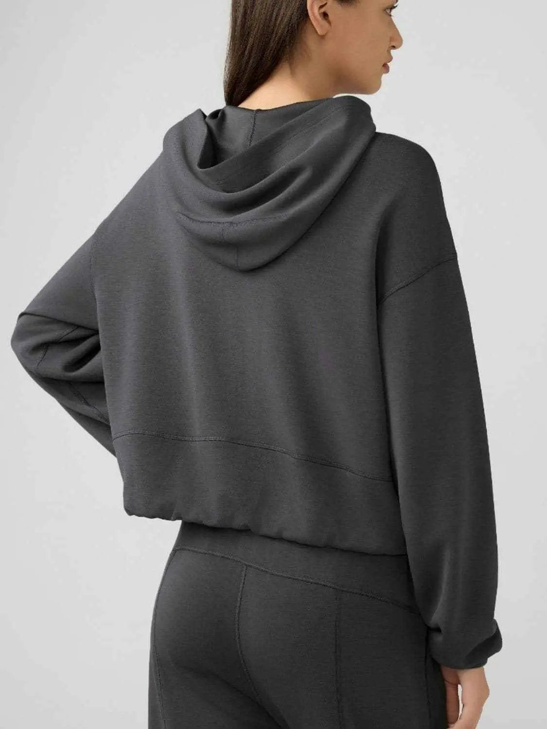 Outerwear Trendsi Hooded zip sweatshirt with pockets