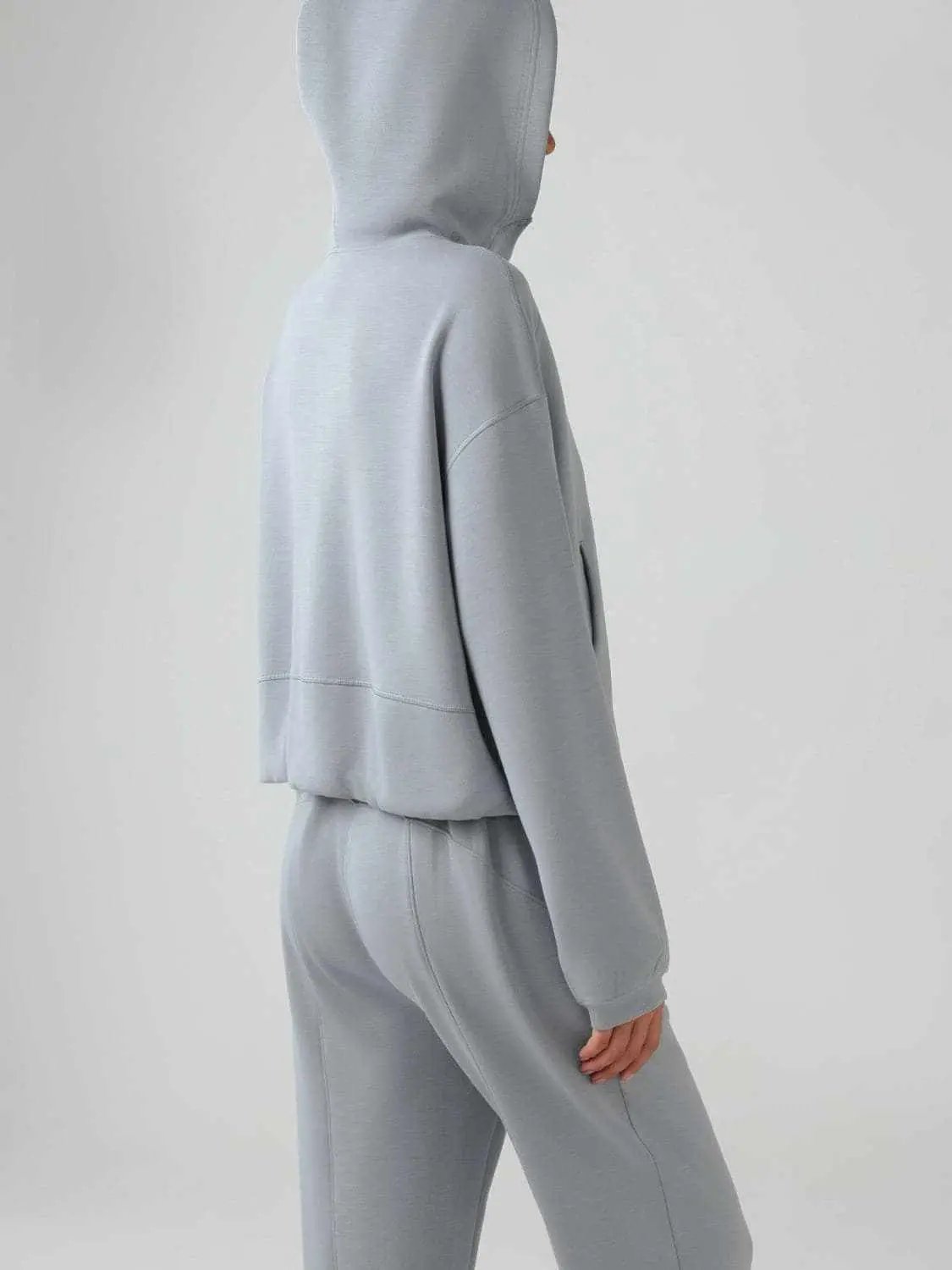 Outerwear Trendsi Hooded zip sweatshirt with pockets