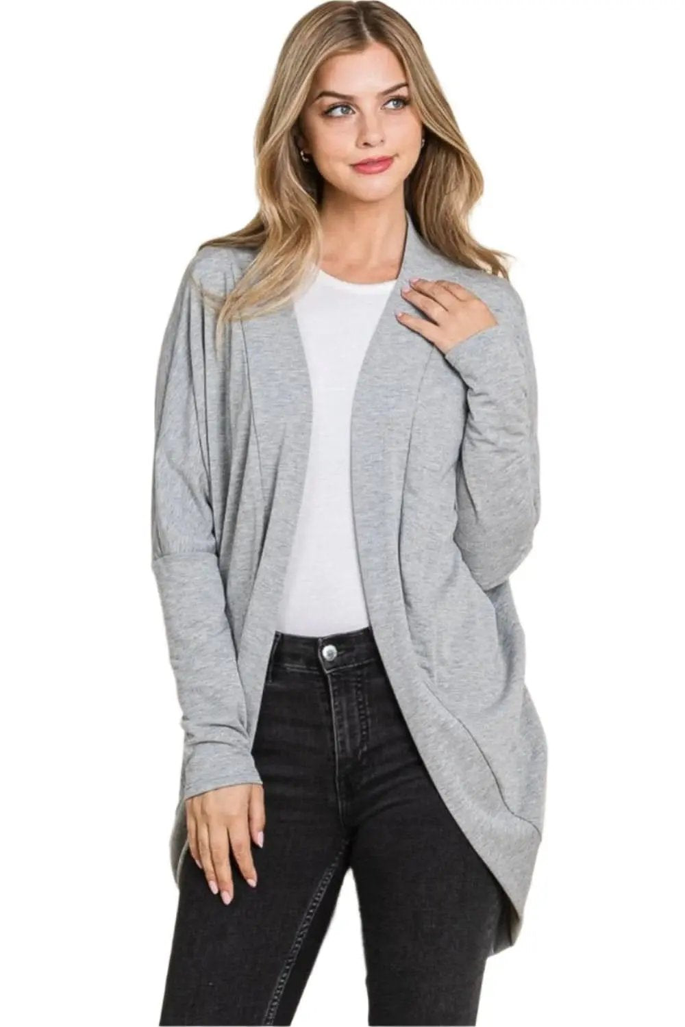 Trendsi Cocoon Cardigan Open Front Knit — Cozy Loungewear