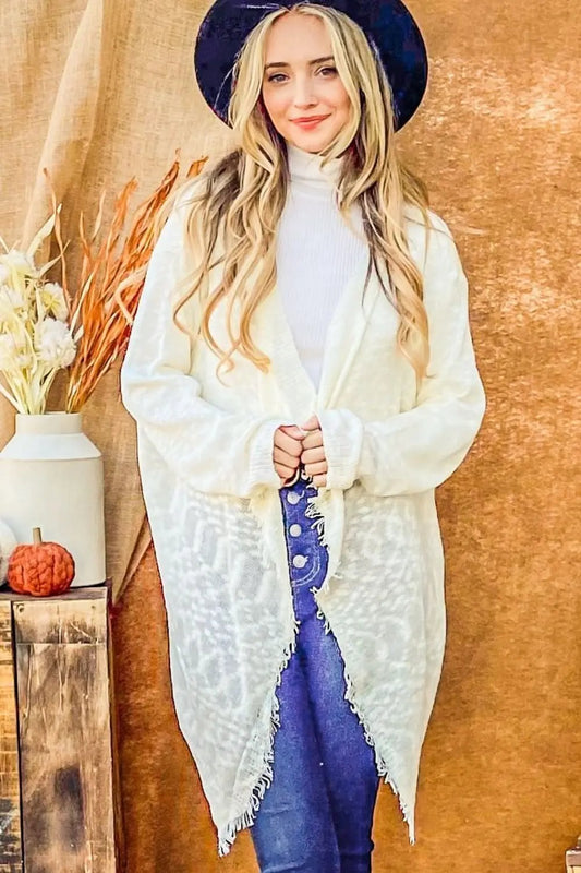Sweaters Tendencia Cárdigan de punto con flecos para mujer, ropa de abrigo de otoño suave y acogedora