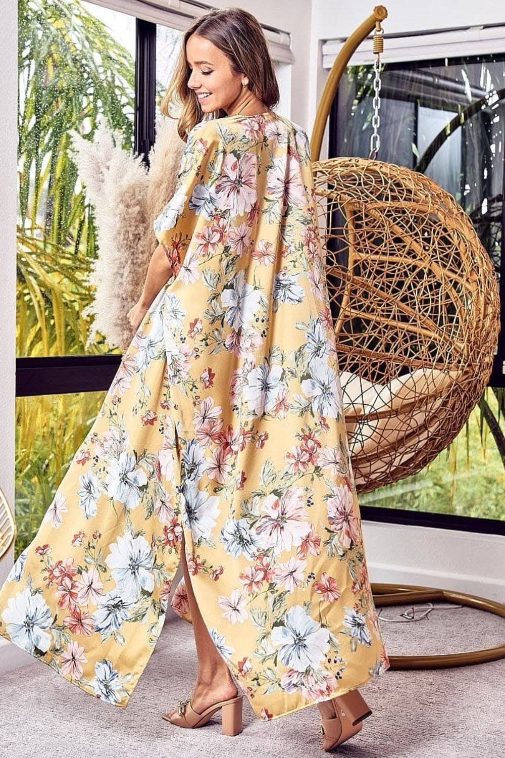Sweaters Trendsi Floral Cardigan Women's Everyday Duster Lightweight Outerwear