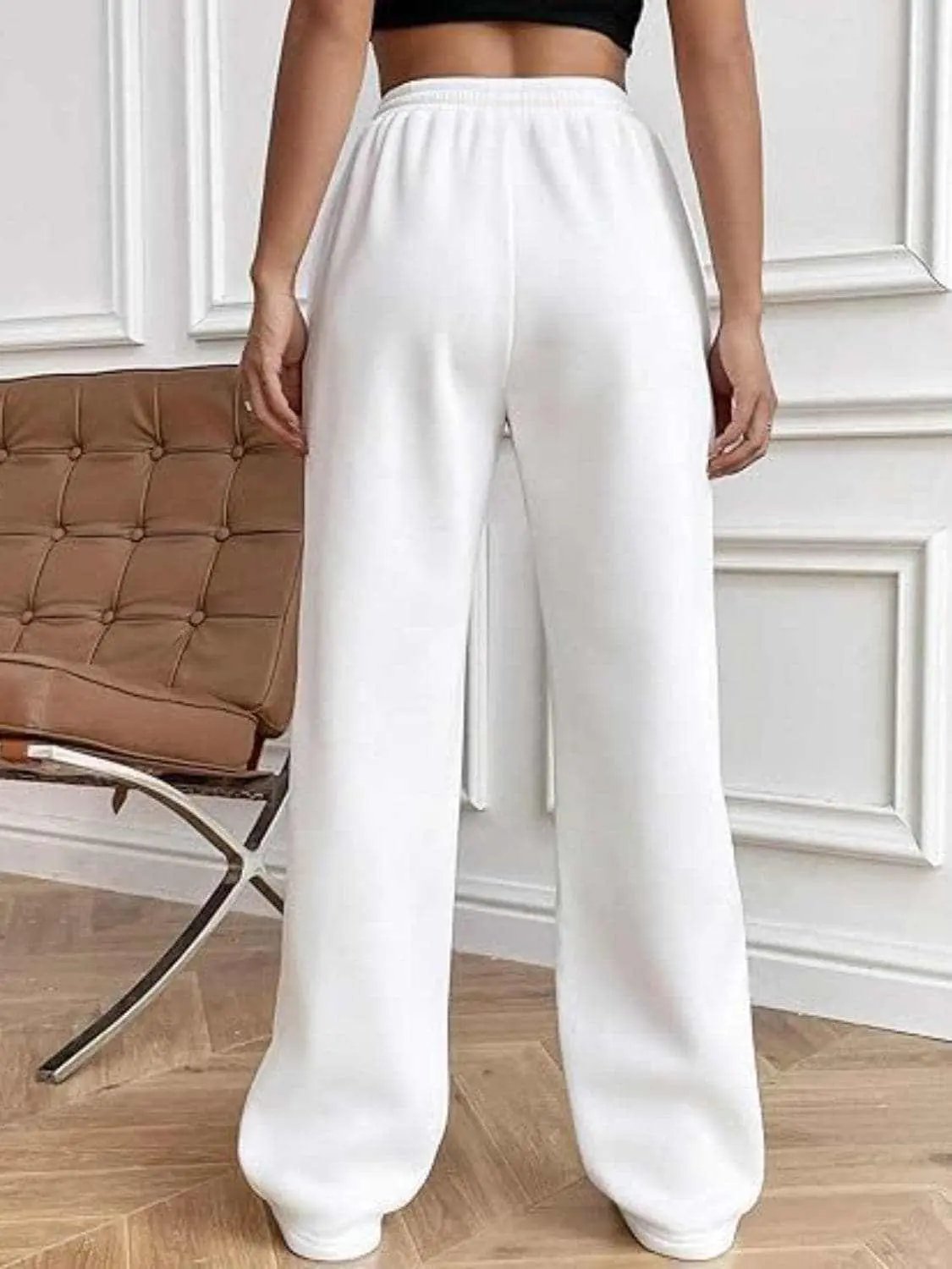 Pants Trendsi Drawstring wide-leg trousers with pockets