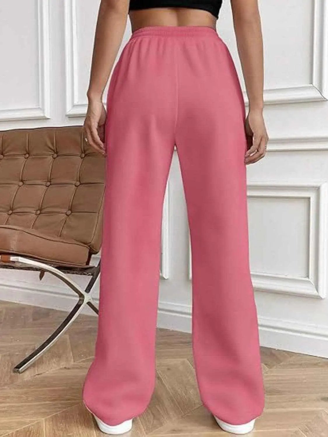 Pants Trendsi Drawstring wide-leg trousers with pockets