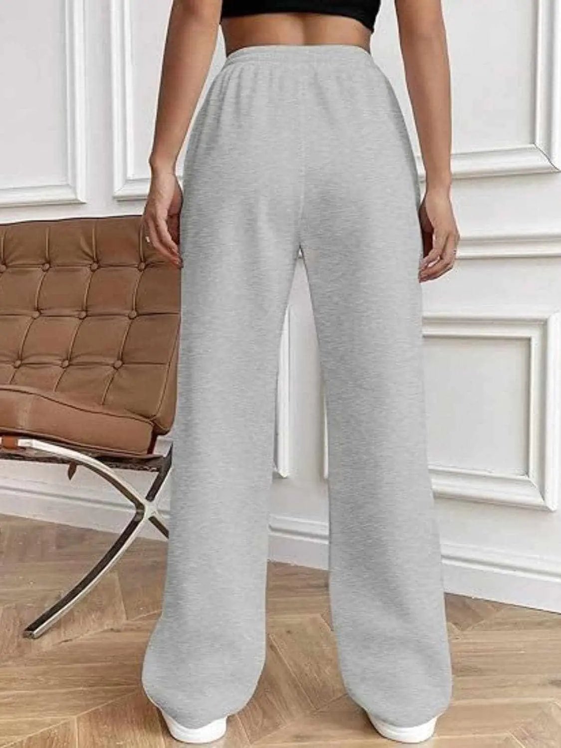 Pants Trendsi Drawstring wide-leg trousers with pockets