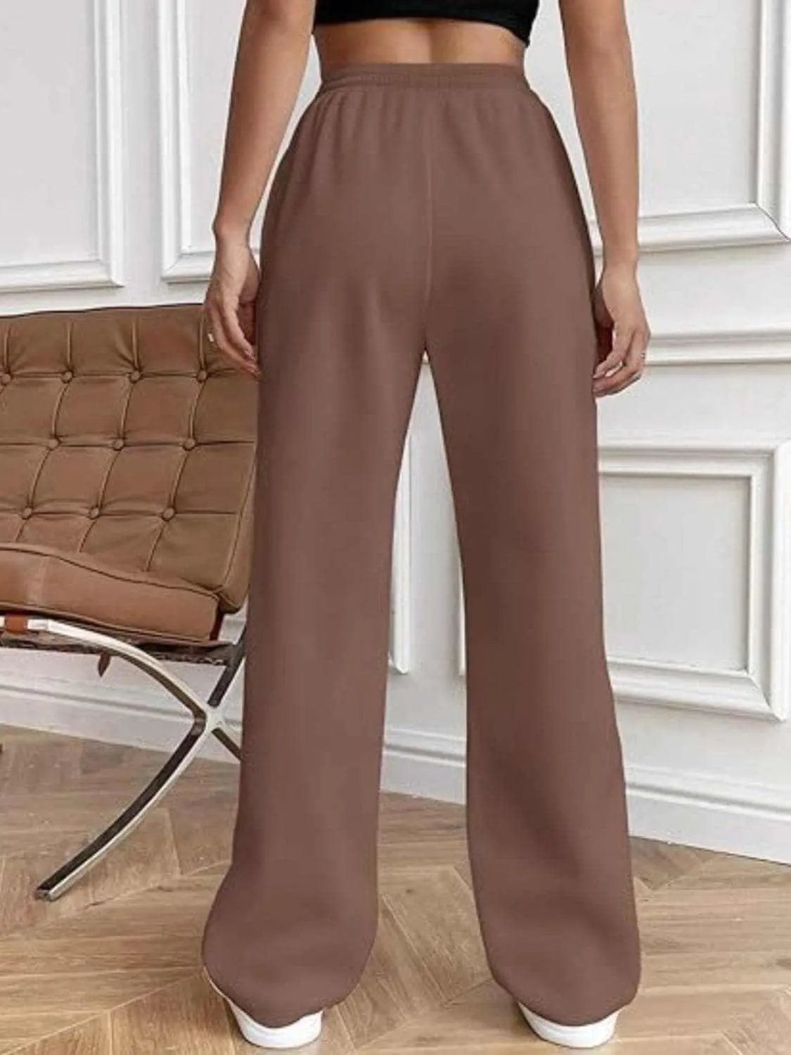 Pants Trendsi Drawstring wide-leg trousers with pockets
