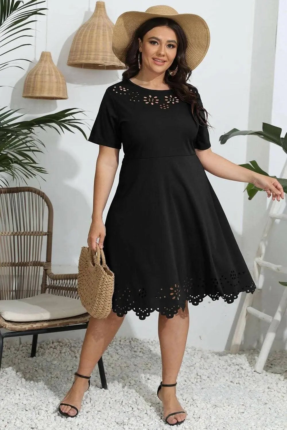 Trendsi Plus Size Maxi Dress - Sheer Flowy Elegant Style