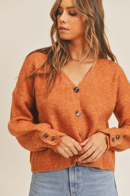Sweaters Trendsi Cárdigan cómodo de mujer, capa de otoño, top de punto suave, abotonado