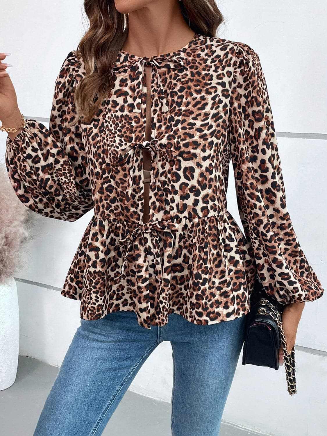 Women's Peplum Top Top - Long Sleeve Peplum - Chic & Flattering