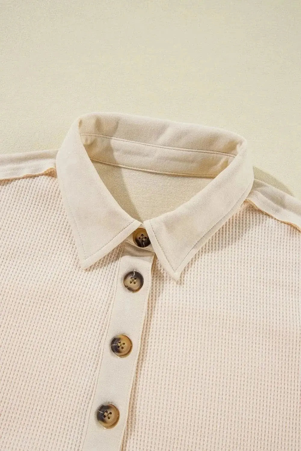 Trendsi Sheer Long Sleeve Blouse in Dusty Pink — Chic Buttoned Top