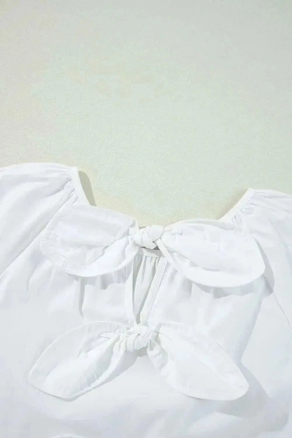 Trendsi Cotton Blouse With Bow Detail — Elegant Women's Top
