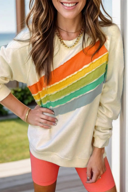 Sudaderas y Sudaderas con Capucha Trendsi Sudadera Colorblock de Manga Larga
