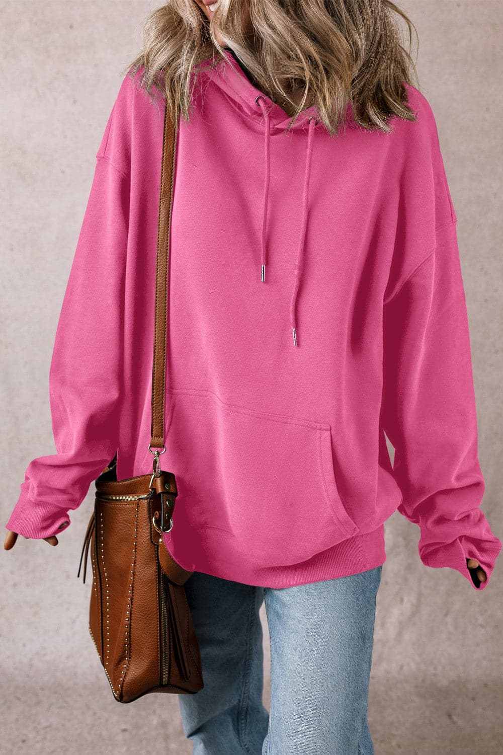 Jackets Trendsi Sheer pocket hoodie with drawstring