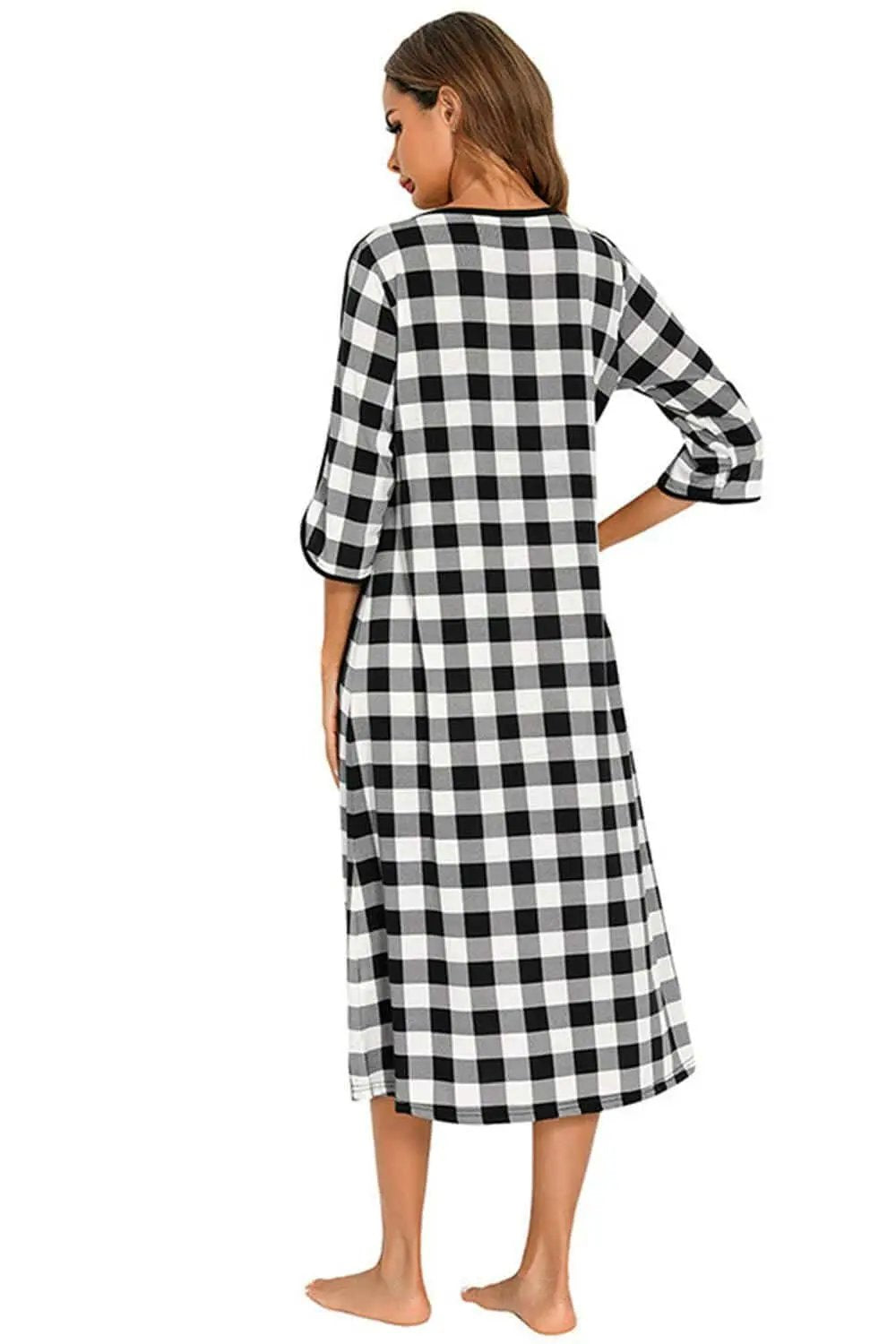 Trendsi Night Dress With Pockets — Elegant Sheer Sleepwear