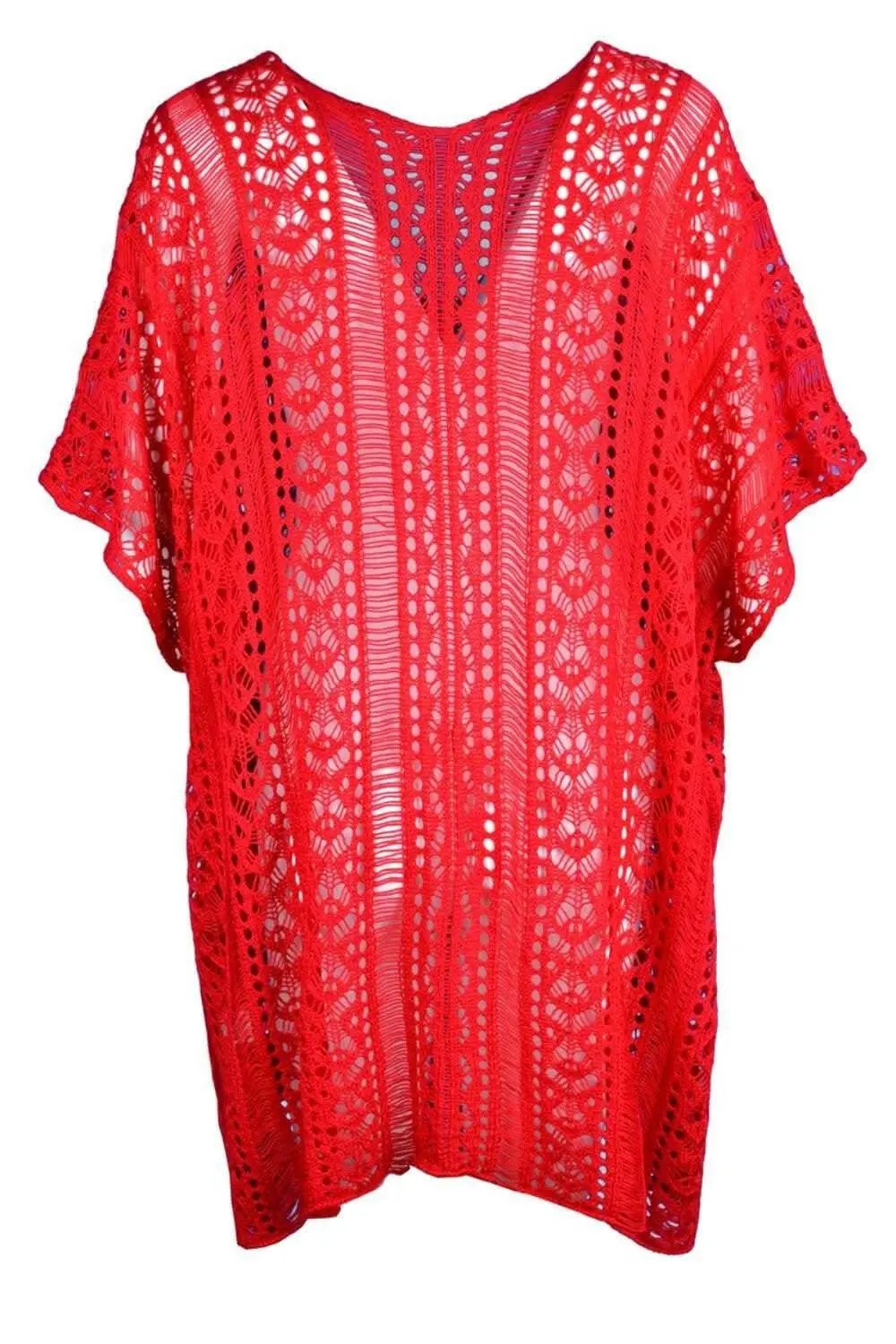 Swimwear Cover-up - Sheer V-Neck Tassels - Chic