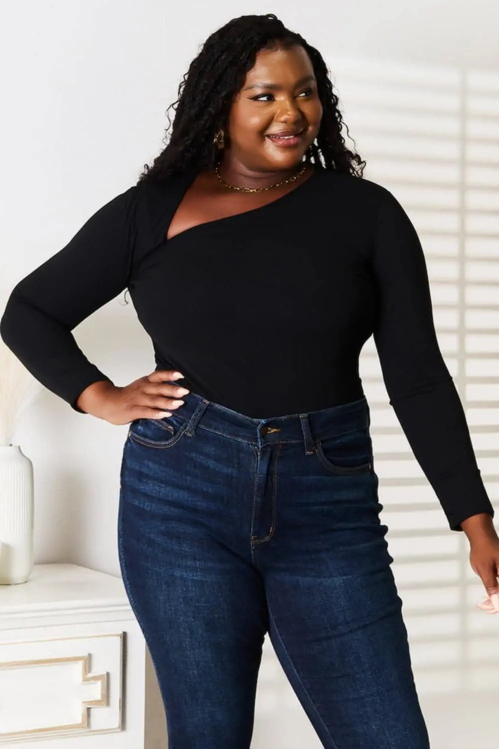 Trendsi Asymmetrical Top Rayon Blend — Relaxed Fit Everyday Style