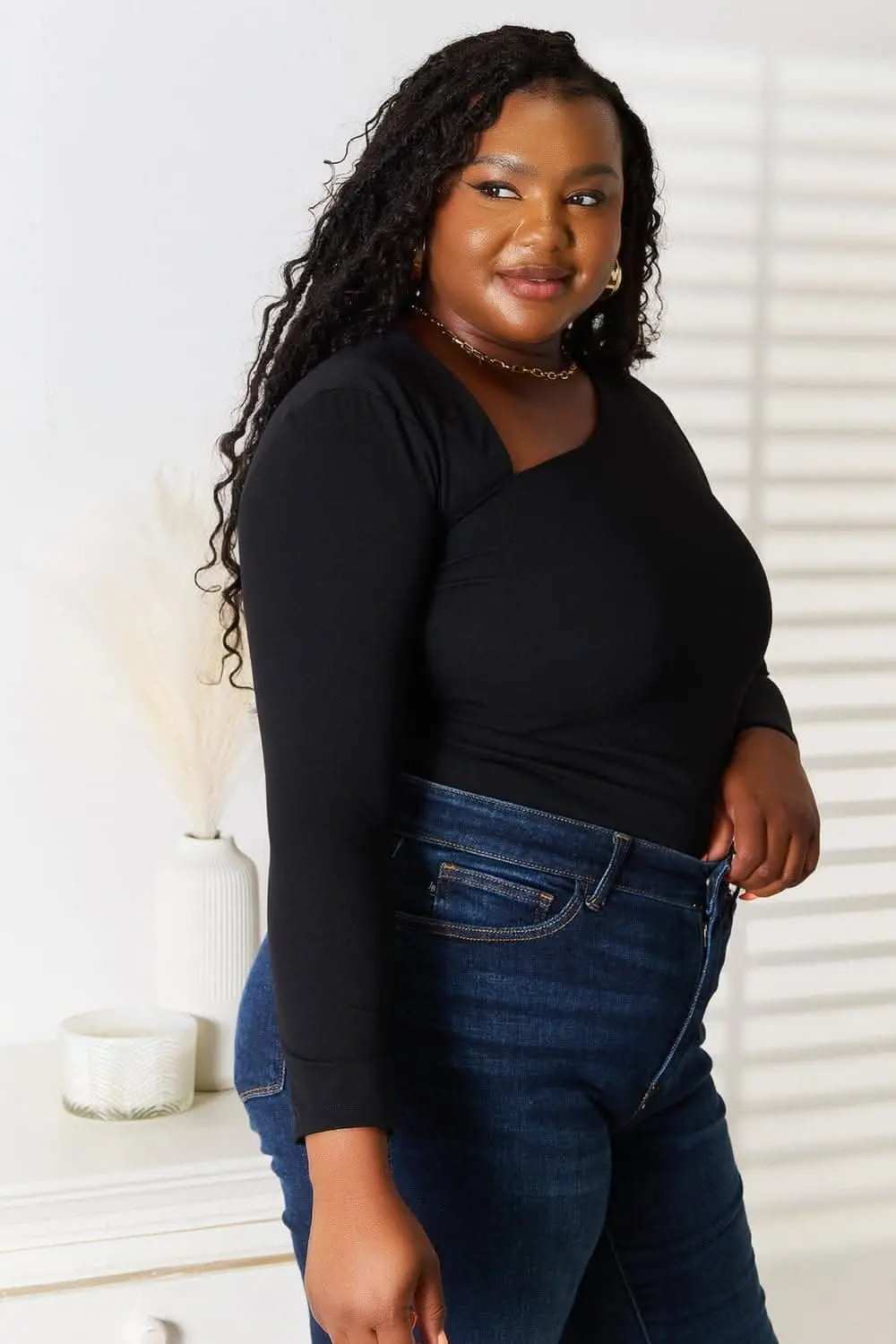 Trendsi Asymmetrical Top Rayon Blend — Relaxed Fit Everyday Style