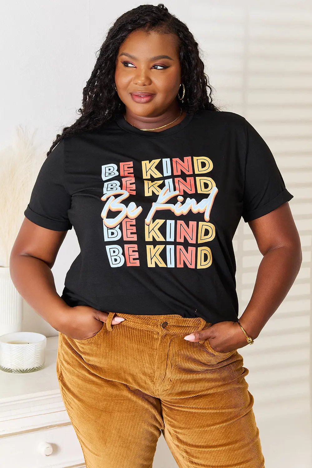 T-Shirts Trendsi Be Kind Positivity Infusion Tee - Clothing & Apparel