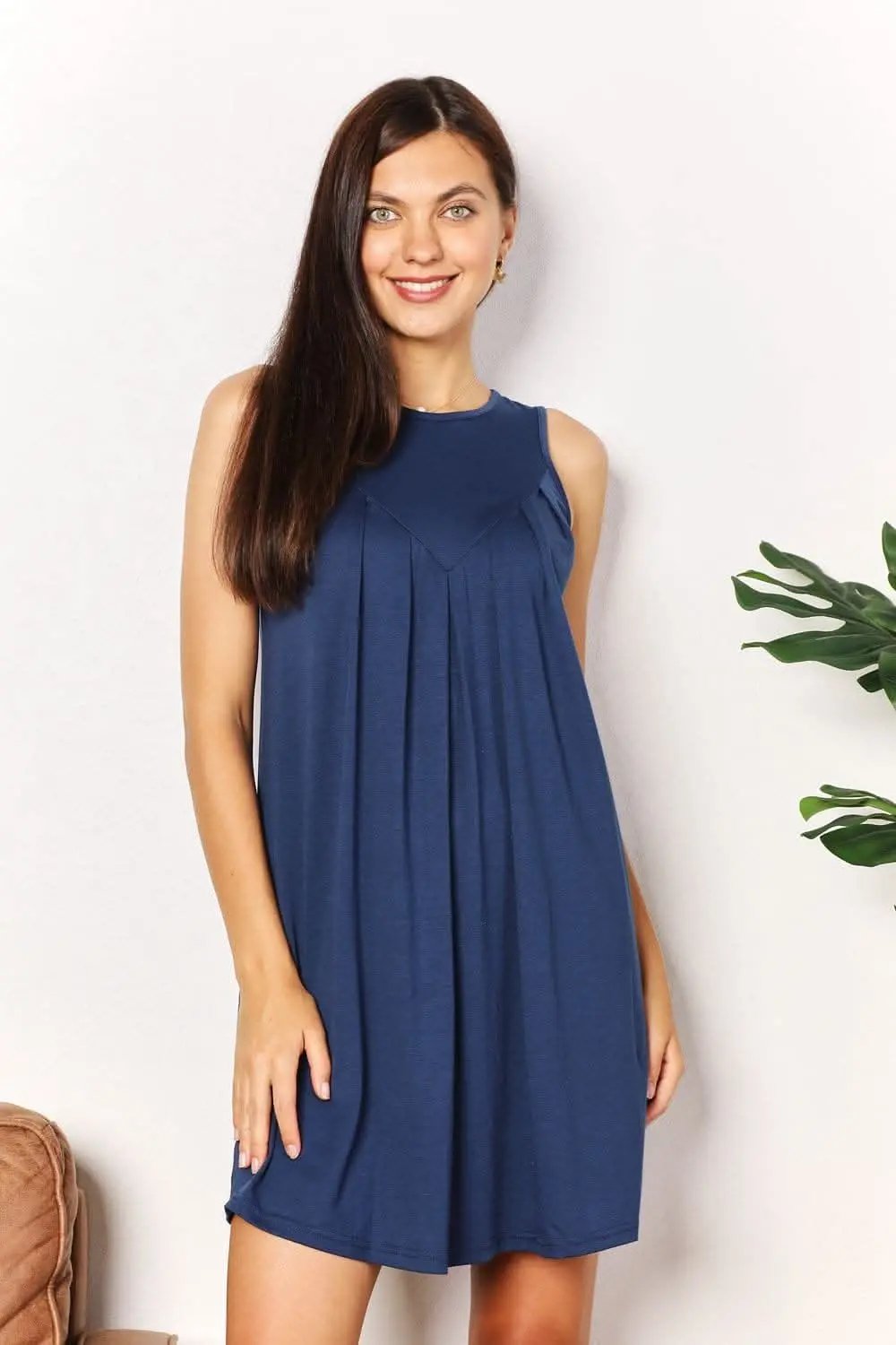 Dresses Trendsi Mini Dress Women's Casual Sleeveless Round Neck Soft Fit