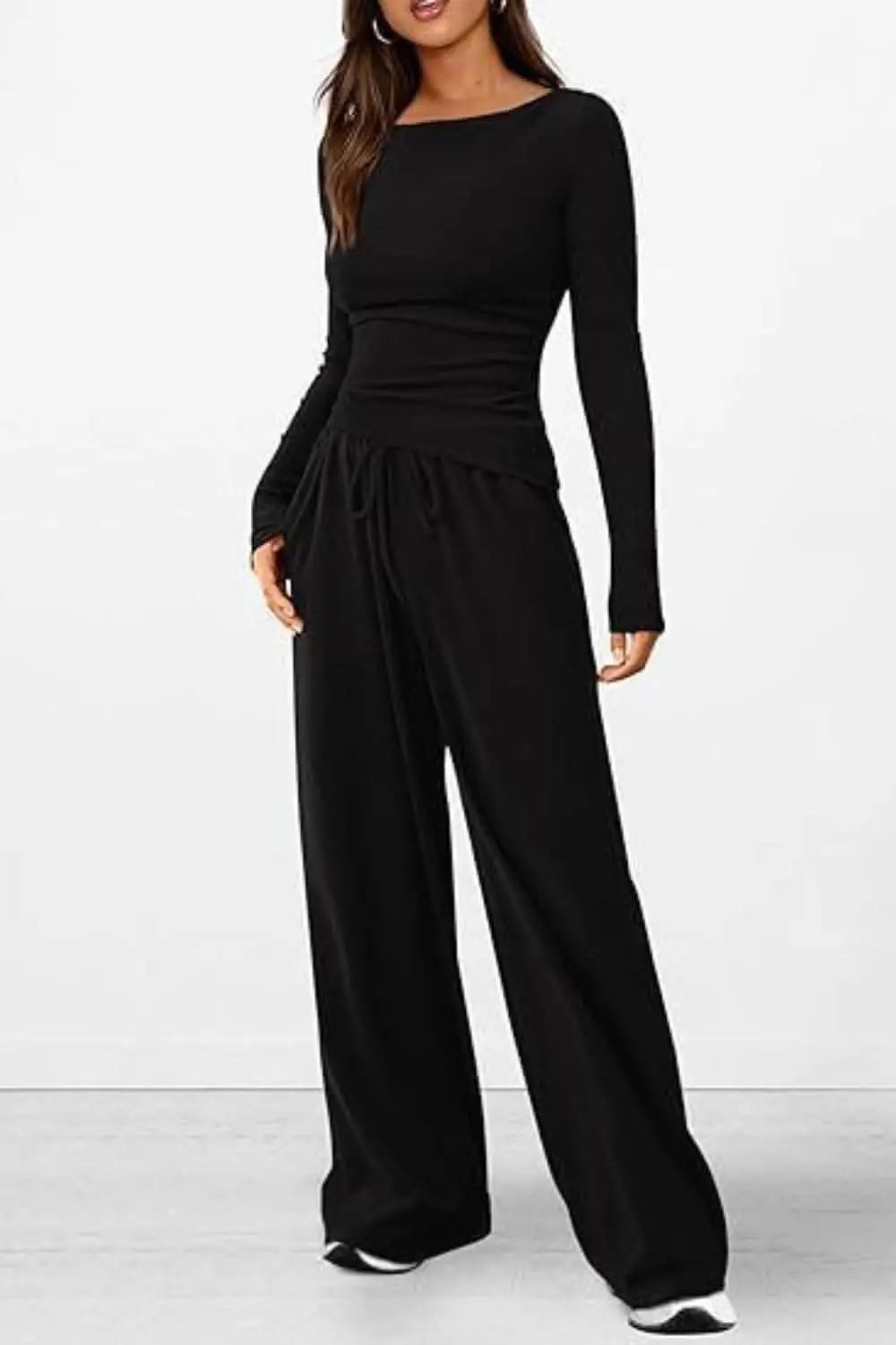 T-Shirts Trendsi Two-Piece Sets - Cozy two-piece lounge set with pockets - Premium Quality