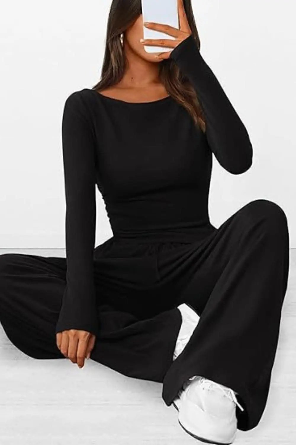 T-Shirts Trendsi Two-Piece Sets - Cozy two-piece lounge set with pockets - Premium Quality