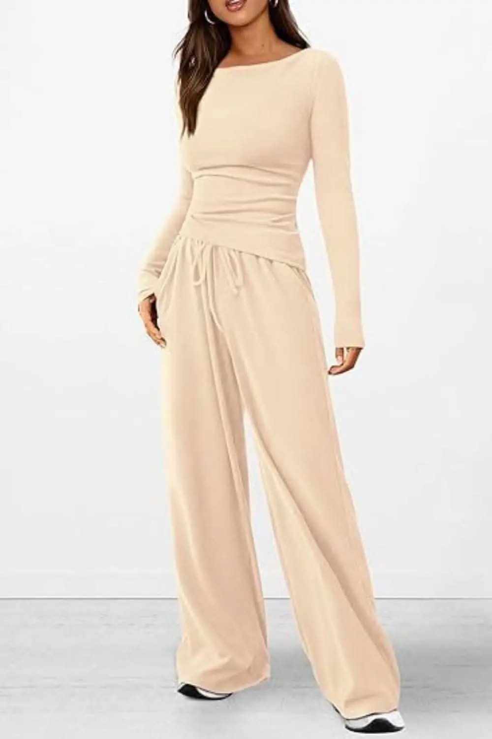 T-Shirts Trendsi Two-Piece Sets - Cozy two-piece lounge set with pockets - Premium Quality