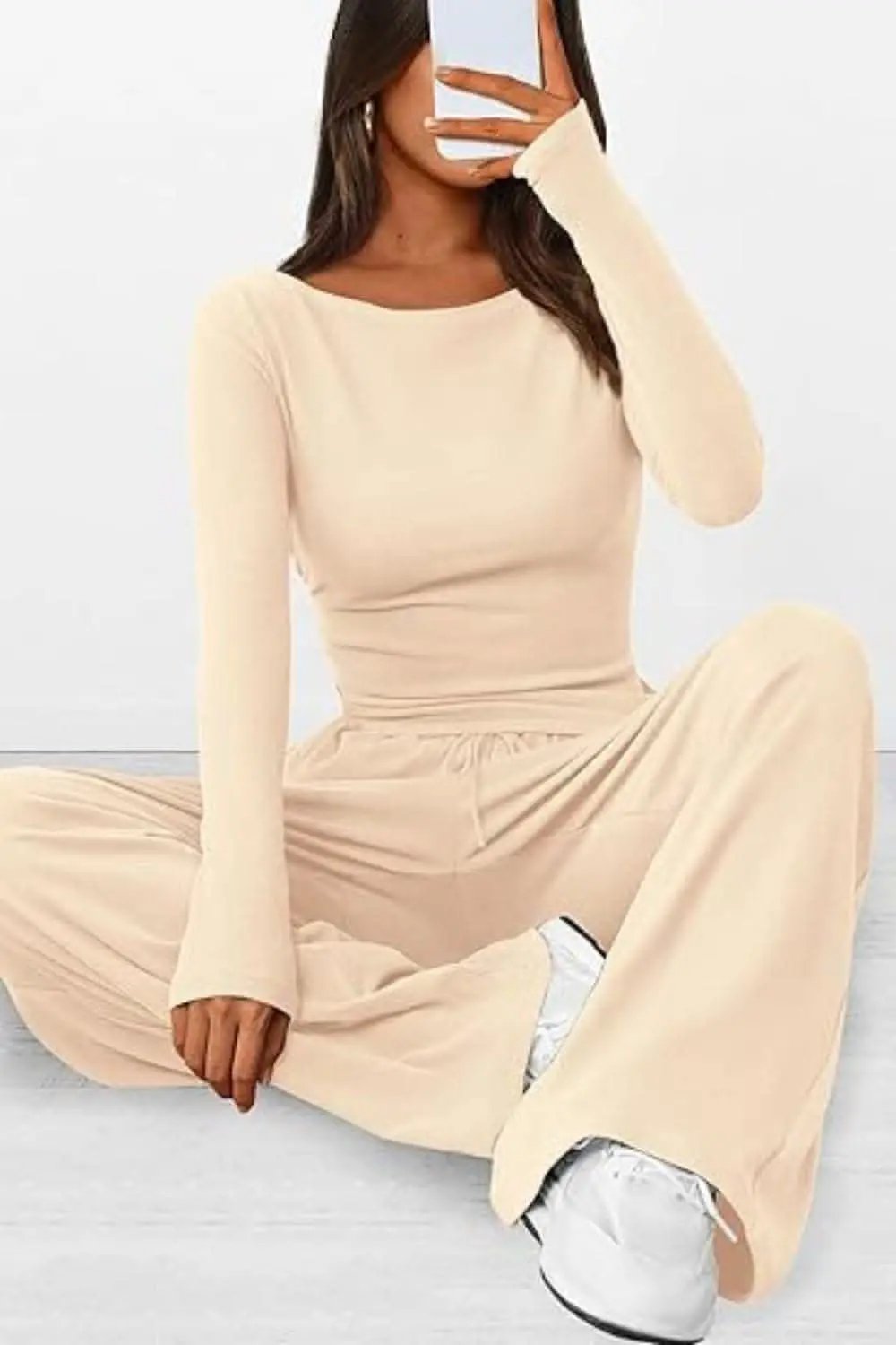 T-Shirts Trendsi Two-Piece Sets - Cozy two-piece lounge set with pockets - Premium Quality