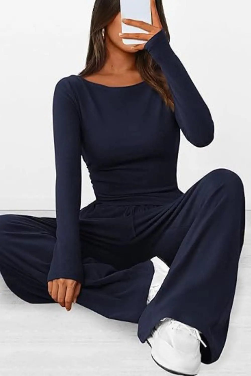 T-Shirts Trendsi Two-Piece Sets - Cozy two-piece lounge set with pockets - Premium Quality