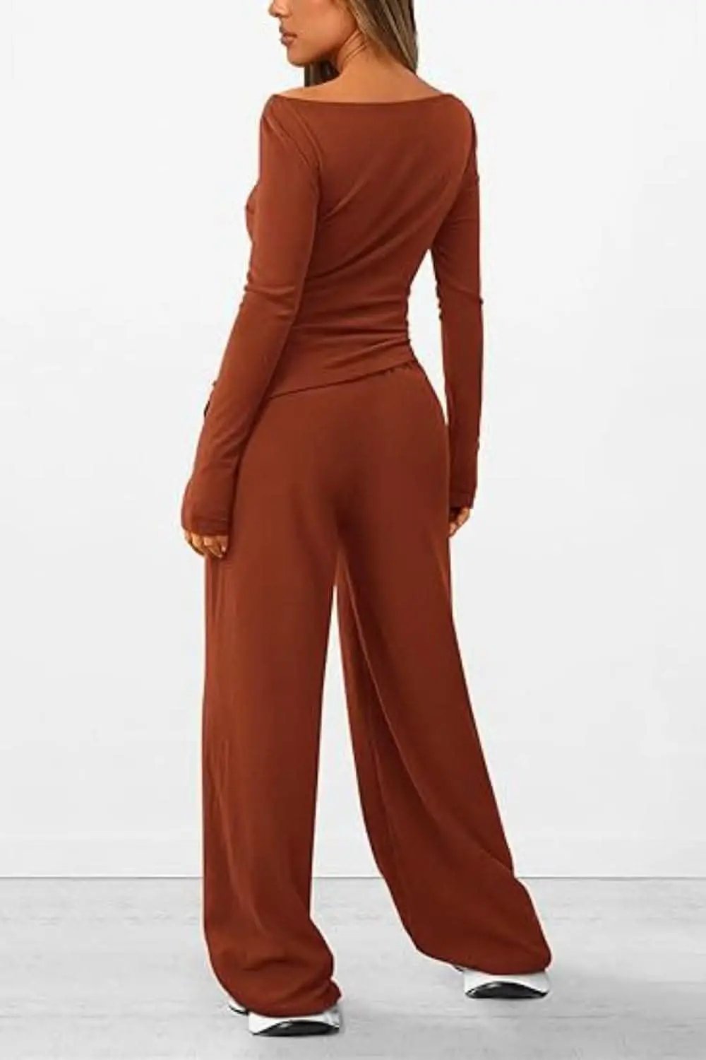 T-Shirts Trendsi Two-Piece Sets - Cozy two-piece lounge set with pockets - Premium Quality