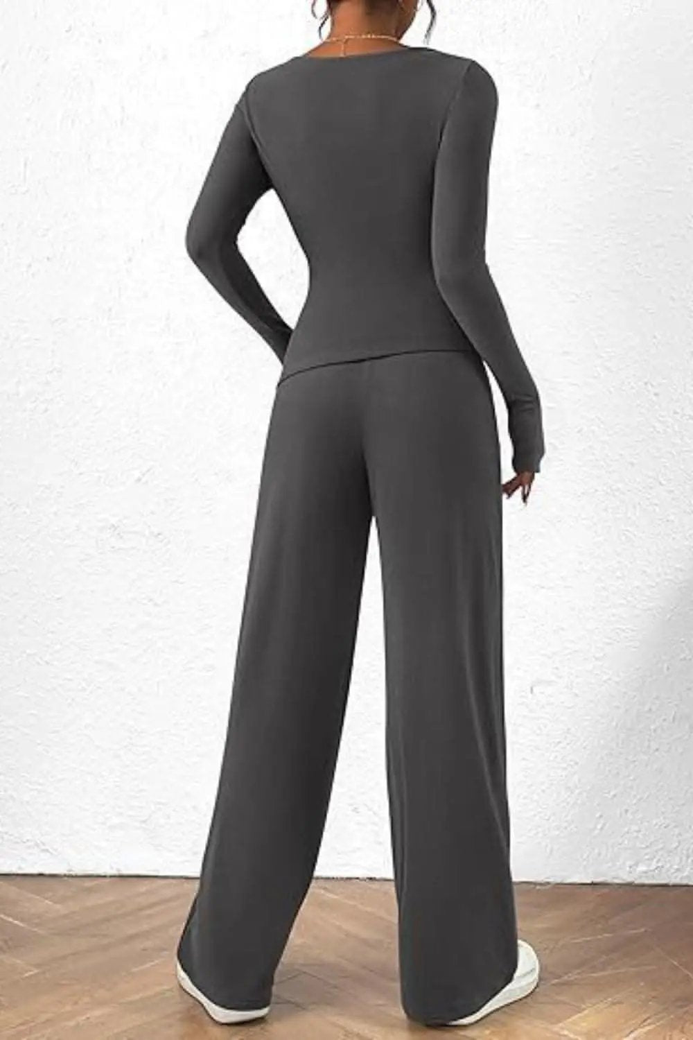T-Shirts Trendsi Two-Piece Sets - Cozy two-piece lounge set with pockets - Premium Quality