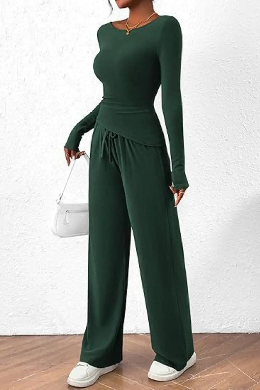 T-Shirts Trendsi Two-Piece Sets - Cozy two-piece lounge set with pockets - Premium Quality